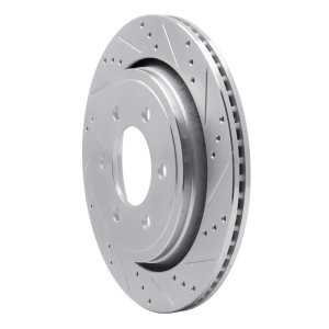 Ford F-150 Brake Rotor (1) - Rear Right - R1 Concepts - Drilled & Slotted - Silver - `15-`17